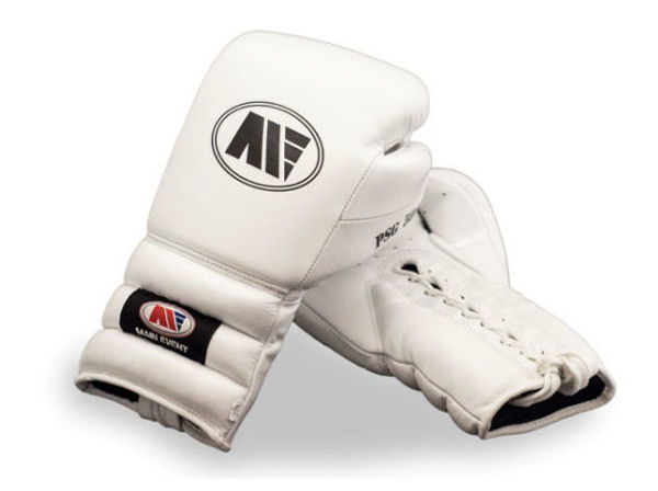 Main Event PSG 5000 Pro Spar Boxing Gloves Lace Up Pure White